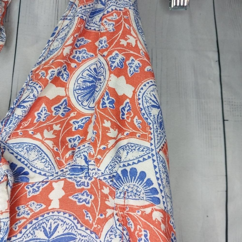 Maeve Halter Slim Mini Dress Anthropologie Button Printed V Neck - Picture 8 of 14